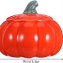 UPKOCH Pumpkin Bowl with Lid Ceramic Soup Bowl 5 Fl Oz Mini Pumpkin Dish for Thanksgiving Candy Sugar Desserts and Seasonal Tableware Set of 4