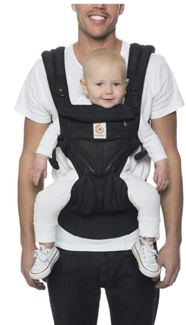 Ergobaby All Carry Positions Breathable Mesh Baby Carrier & Omni 360 All-Position Baby Carrier for Newborn to Toddler (Onyx Black)