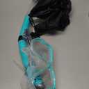 Greatever Dry Snorkel Set,Panoramic Wide View,Anti-Fog Scuba Diving Mask,Professional Snorkeling Gear (Adults, Green)