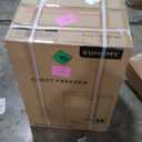 EUHOMY 3.5 Cu.Ft Chest Freezer with Removable Basket, Small Deep Freezer Adjustable 7 Thermostat, Quiet Mini Freezer Free-Standing Top Door, Energy Saving for Apartment/Garage/Basement/Dorm/Home,Black