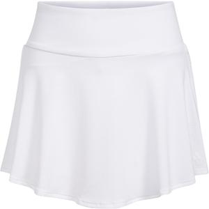 adidas Girls 3-Stripe Flounce Knit Skorts Tennis Skirt (X-Large, White/White)
