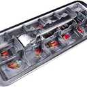 Stainless Steel Ice Cube Maker Tray,Lever Style Ice Cube Mold Quick To Making 18 Ice Cubes (Silver)