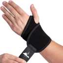 2 Pack Wrist Braces - Wrist Wraps for Carpal Tunnel, Arthritis, and Tendinitis Pain Relief - Fits Both Right and Left Hands - Compression and Support for Fitness Enthusiasts