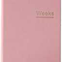 Undated Weekly Planner Notebook Pocket Organizer Appointment Book Journal Notebook A6 Week Plan Notepad (Pink)