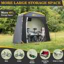 Happy Travel Bike Storage Shed Tent, Waterproof Portable Bike Cover with 40% More Top Space for 2/3/4/5 Bikes,Clips Easy Setup Sheds Shelter with Lockable Bicycle Design for Garden Tools, Lawn Mower