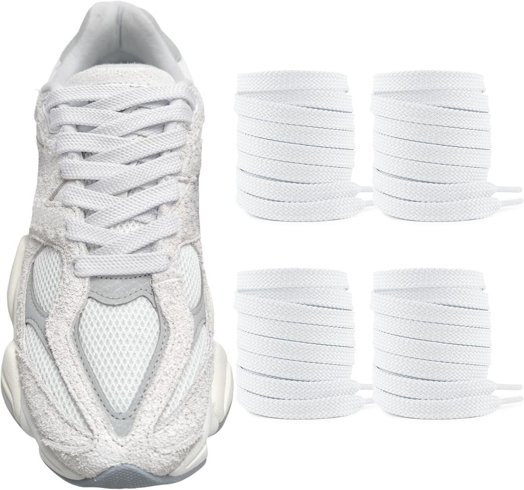 3 x UamGlsob 2 Pairs Flat Shoelaces for New Balance 9060, 574, 997, 998, 990, 1500 Sneakers, Athletic Classic Replacement Laces