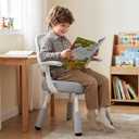 ERIYA Kids Desk Chair, Kids Study Chair,Height-Adjustable with Back Support, Ergonomic Design, Multifunctional for Study, Work & Dining Ideal for Boys & Girls' Bedrooms & Schools, 1'7.7" x 2' x 3'10"