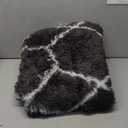 Area Rug for Living Room Bedroom, 4X6 Feet Soft Shaggy Rug, Plush Fluffy Rugs, Modern Moroccan Geometric Carpets, Anti-Skid Durable Carpet for Kids Dorm Nursery, Home Decor Aesthetic, Black and White