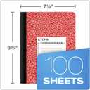 3 x TOPS 63794 Composition Book w/Hard Cover, Legal/Wide, 9 3/4 x 7 1/2, White, 100 Sheets