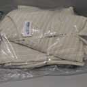 MooMee Bedding Sheet Set 100% Washed Cotton Linen Like Textured Breathable Durable Soft Comfy (Heathered Almond Milk Grey, Queen)