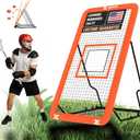 7x4 FT Lacrosse Rebounder  Volleyball Rebounder Net - Adjustable Angle Training Net for Passing, Shooting, and Ground Balls  Heavy-Duty Steel Frame & High-Tension PE Net for Indoor/Outdoor Practice