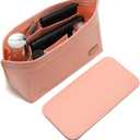 Doxo Purse Organizer Insert Handbags &Tote Felt Bag Fit for LV Speedy 30 and Never full MM (Pink-Large-Combination)