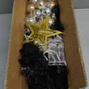 Sunshine Black Christmas Tree with Light 3ft Artifical Full Christmas Tree with Ball & Star Ornaments 8 Lighting Modes for Holiday Decor