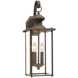 Generation Lighting 8468-71 Jamestowne Outdoor Wall Lantern Outside Fixture, Two - Light, Antique Bronze, 1-Light, cETL Listed, Safety Rated for Wet Locations, Aluminum Construction