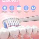 SEAGO Kids Electric Toothbrush with 2 Mins Brushing Timer and 4 Replacement Brush Heads, Rainbow LED Light Makes Brushing Fun, Boys Battery Powered Toothbrush for 3-9 Years OldSG-977Pink