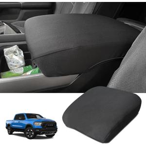 Center Console Cover for Dodge RAM 2019-2024 2025 - Neoprene Armrest Box Lid Protective Cover for Dodge RAM 1500 2500 3500 Interior Accessories (Bucket Seat Only)