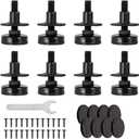 Adjustable Leveling Feet Furniture Levelers 8Pack Table Feet Heavy Duty Furniture Leg Levelers for Cabinets Sofa Tables Chairs,T-Nut Kit 3/8-16 Thread, Support 1320LBs (8 Pack)