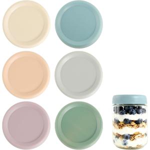 Replacement Lid Compatible with NETANY 6-pack 16 oz Overnight Oats Containers (6 Pack)