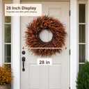 28 Inch Fall Wreath for Front Door Boxwood Greenery