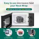 Microwavable Heating Pad for Neck and Shoulders Back 33 * 6" Extra Long Weighted Microwave Moist Heat Pack for Cramps, Pain Relief Warm Compress Neck Wrap to Relax Sore Muscles, Joints, 1 Pack