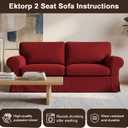 Ektorp Loveseat Sofa Cover Replacment Slipcover Designed for IKEA Ektorp Two Seater Sofa Slipcover,Couch Cover Not Include The Sofa Body, Red