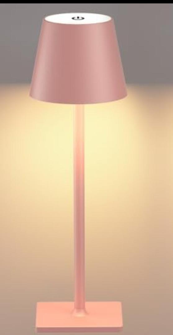 Yogaret Pink Cordless Table Lamp Set of 1 for Patio Restaurant Home Dinner Dining, 1 Pack