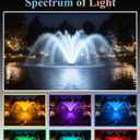 Pond Fountain Aerator with Lights, 1 HP with Dynamic RGB Lighting, Adjustable Modes, Digital Timer, for Large Ponds, Lakes & Outdoor Water Features, 15,000 GPH, 750W 110V, 100FT Cord