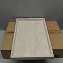 BUICCE Rectangular Decorative Serving Tray,Modern Travertine Large Coffee Table Tray