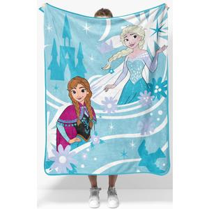 Jay Franco Kids Plush Throw Blanket  Soft & Cozy Fleece Throw for Bedroom & Couch Dcor, Official Licensed Product, Blue - Frozen, 40x50 - Travel Blanket