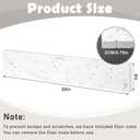 Reallnaive 1 Pcs 22" x 4" Marble Vanity Sidesplash Bathroom Vanity Backsplash Engineered Stone Side Splash for Bathroom Sink Home Decoration (Carrara White)