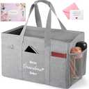 TRSODD Mothers Day Gifts for Grandma Birthday Gifts for Women Reusable Grocery Bags Foldable 10 Gallon Extra Large Utility Tote Bag, Pack 2