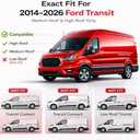 KPY Rain Guards Fit for 2014-2026 Ford Transit, Out-Channel Window Visors Vent Wind Deflectors 2PC, Truck Accessories for 14-26 Transit (High Roof & Medium Roof Only)