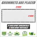 ColourTree 3' x 10' White Balcony Privacy Screen - Apartment Porch Railing Patio Fence Windscreen Fabric Cloth - Commercial Grade 170 GSM