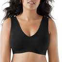 True & Co Women's True Body Lift V Neck Bra ((Large) 36-38DD/DDD, Black)