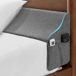 EUHAMS Queen Size Bed Wedge Pillow for Headboard Bed Gap Filller/Mattress Gap Filler (0-7") - Wedge Pillow Headboard Triangle Foam Pillows Wedges Between Headboards Mattress (Grey,60"x10"x6")