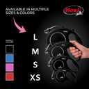 FLEXI New Classic Small Tape Retractable Dog Leash for XSmall Dogs  10 ft., Black | Tangle Free Pet Walking Leash with One-Handed Brake, Pause, Lock|German Quality Product