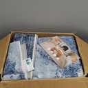 6x9 Area Rugs for Living Room, Modern Abstract Washable Rug with Non-Slip Backing & Low Pile Indoor Carpet for Nursery Room, Bedroom and Dinning Room, Dark Blue