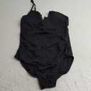 Womens One Piece Swimsuit Tummy Control - Slimming Bathing Suit V Wired Full Coverage 2025 Swimwear (Large, Black)