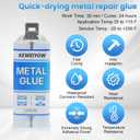 Heavy Duty Metal Glue | Muffler & Metal Repair Kit, Waterproof High Temperature Resistant Liquid Weld, Bonds Metals, Plastics, Aluminum, Stainless Steel, Ceramics, Fiberglass