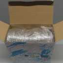 100 Count 95mm/3.74inch Strawless Sipper Lids, Clear PET Sip Lids for Plastic Cup Disposable Cover for Cold Brew, coffee, beer, cocktail, wine or Beverage Cups (Style 2)