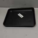 HONGBAKE 2 Pack 9.7X7.5" Toaster Oven Pans for Baking, 57% Thicker Nonstick 1/8 Cookie Sheet Pan Set, Small Baking Tray, Dishwasher Safe and Heavy Duty, Black