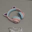 iClever Cat Ear Kids Bluetooth Headphones, LED Lights Up, 74/85dBA Safe Volume Limited, 50H Playtime,Bluetooth 5.2, USB C, Kids Headphones Wireless for Travel iPad Tablet, Meow Macaron Pink