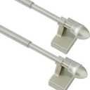 2 Pack Magnetic Curtain Rod for Metal Doors Windows,16 to 28 Inch,Multi-Use Adjustable Appliance for Iron and Steel Place,1/2 Inch Diameter, Tool Free,Nickel
