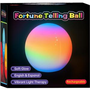 BLUEYE Fortune Telling Ball,RGB Light Therapy,Remote Control,Rechargeable Night Light for Kids,Girl Toys for Age 5 6 7 8 9 10 Year Old,Stocking Stuffers Gag Gift (3-Inch)