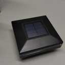 Solar Post Cap Lights Outdoor 16-Pack, Black Waterproof Solar Powered Deck Fence Lights Fit 4x4 Wood/Vinyl Posts, Bright Warm White for Patio, Porch