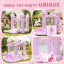 FBSPORT White Bounce House, Inflatable Bouncer with Air Blower,Indoor & Outdoor Bouncy Castle with Big Ball Pit for Wedding Party Kids Birthday Party, Easy to Install, Large