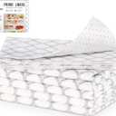 Cooyes Non Slip Refrigerator Liners, 2-in-1 Fridge Mats and Fresh-Keeping Shelf Liners, Absorbs Excess Moisture, BPA-Free, Multiple Sizes for Glass Shelves Kitchen Cabinets Drawers, 6 Pack, 12"  24" (A White Quatrefoil)