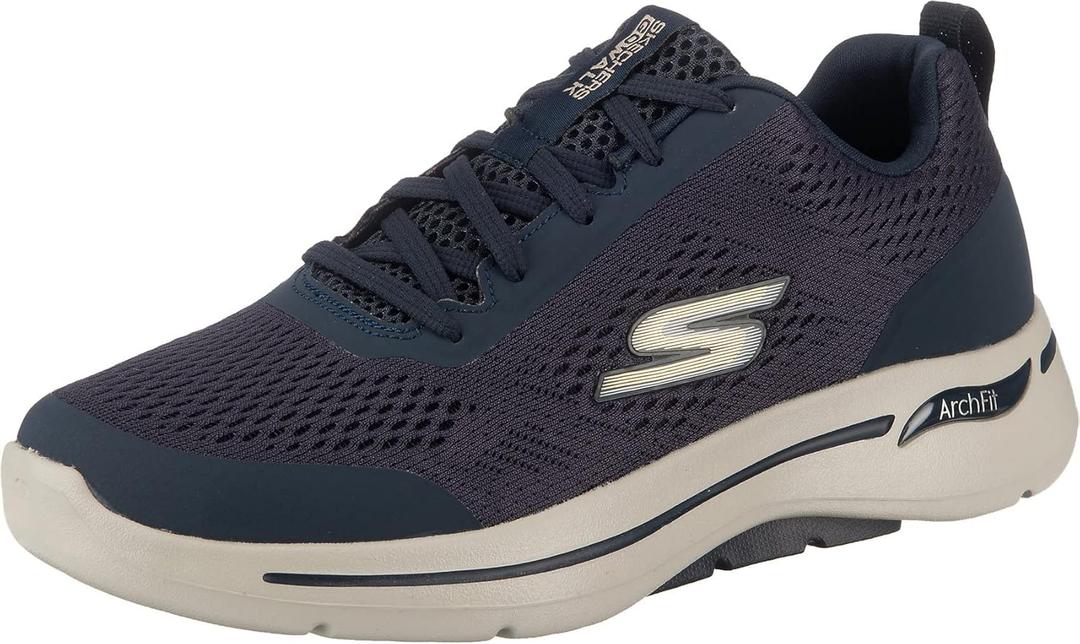 Skechers Men's, Gowalk Arch Fit Idyllic Sneaker (11 X-Wide, Navy/Gold)