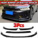 Front Bumper Lip Fit for Kia K5 GT-Line 2020-2025,3 PCS Front Bumper Lip Body Kit Spoiler Compatible with 2020-2025 Kia K5 GT Line Front Splitter, Gloss Black