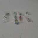 9 Pcs Miniature Christmas Figurines Blown Glass Christmas Tree Ornaments Kit Tiny Tabletop for DIY Winter Fairy Garden Snow Globes Crafts Holiday Xmas Party(Regular)